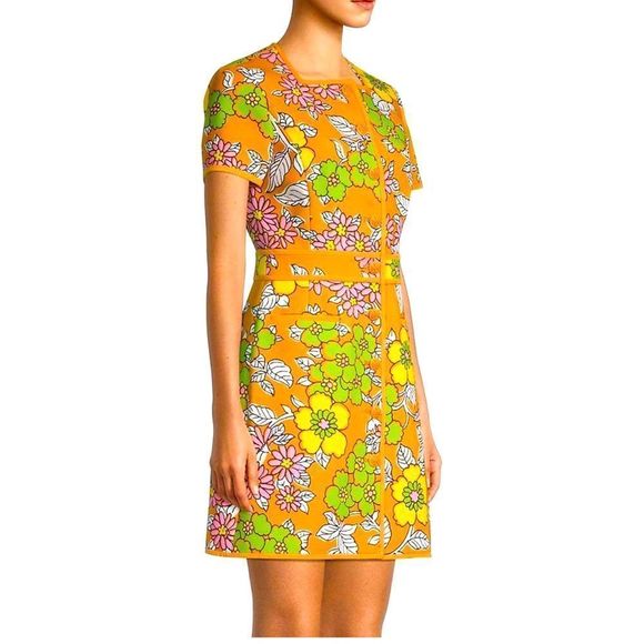 Tory Burch Dresses & Skirts - TORY BURCH Wallpaper Floral Twill Nadia Retro Mini Dress Nostalgic Vacation 4